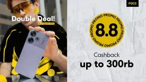 Promo 8.8 Poco sediakan cashback sampai Rp300 ribu. (FOTO: Dok.Poco Indonesia)