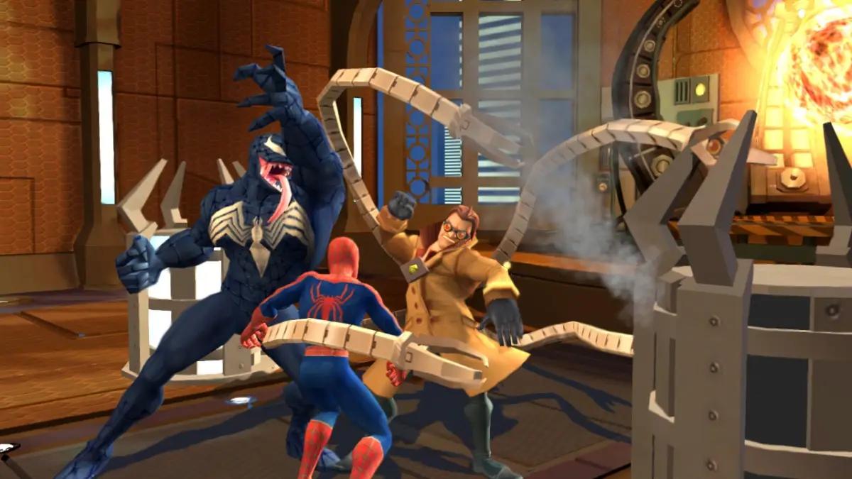 Spider-Man: Friend or Foe, salah satu game Marvel terbaik di PS2. (Sumber: Gamespot)