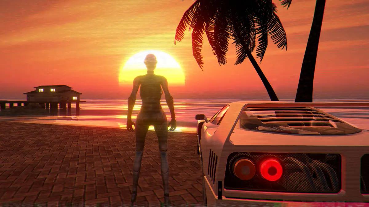 Retrowave World, salah satu game indie terbaik di PC. (Sumber: Steam)