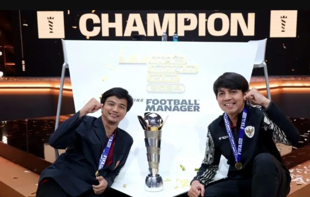 Selamat, Indonesia juara Piala Dunia Football Manager 2024. (FOTO: X/FIFAe)