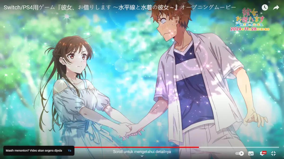 Triler Game Anime Rent A Girlfriend. (Sumber: MAGES)