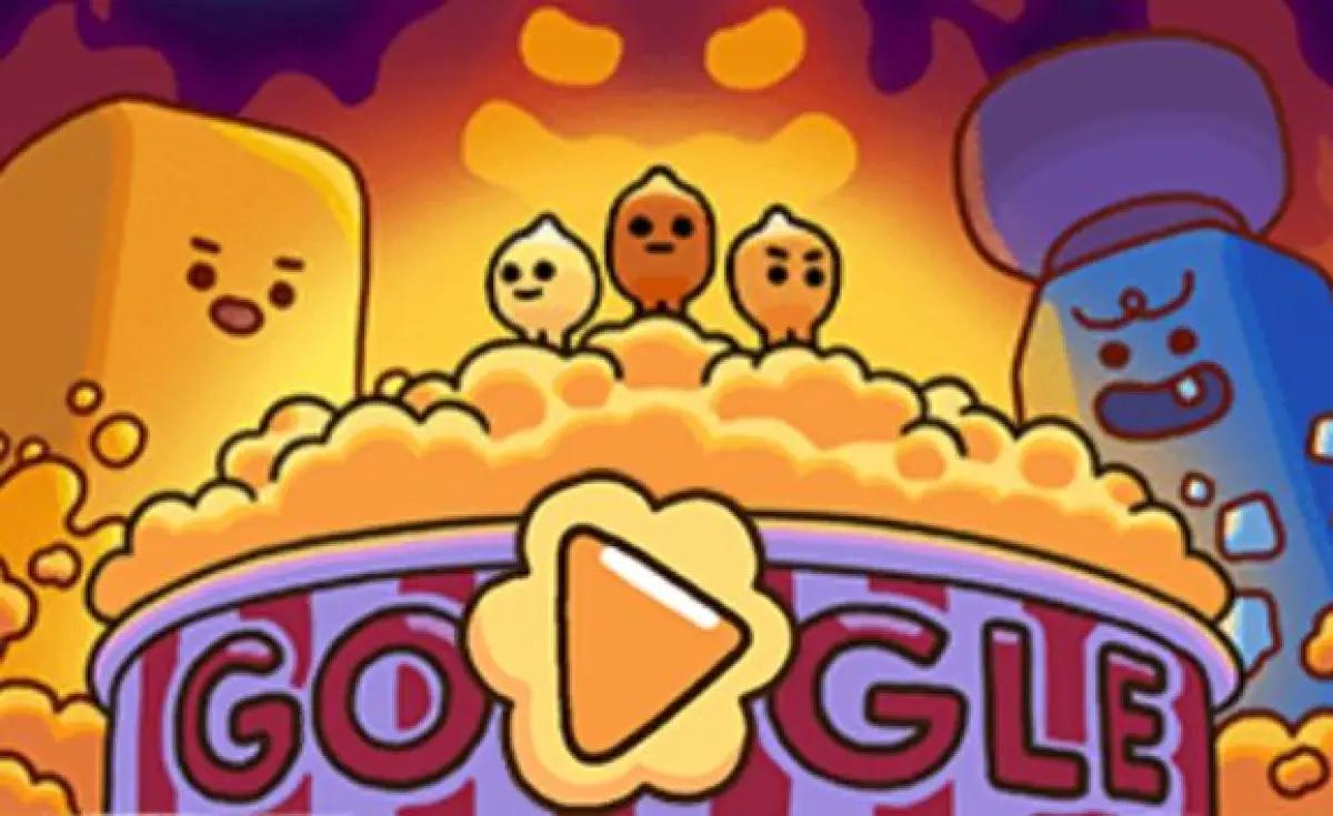 Game Google Doodle Popcorn. (FOTO: Tangkapan layar Google)