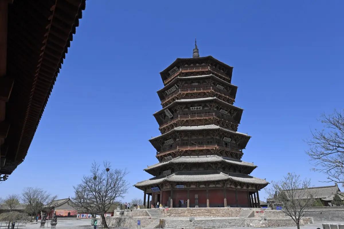 Pagoda Kayu Kuil Fogong. (Sumber: China Daily)