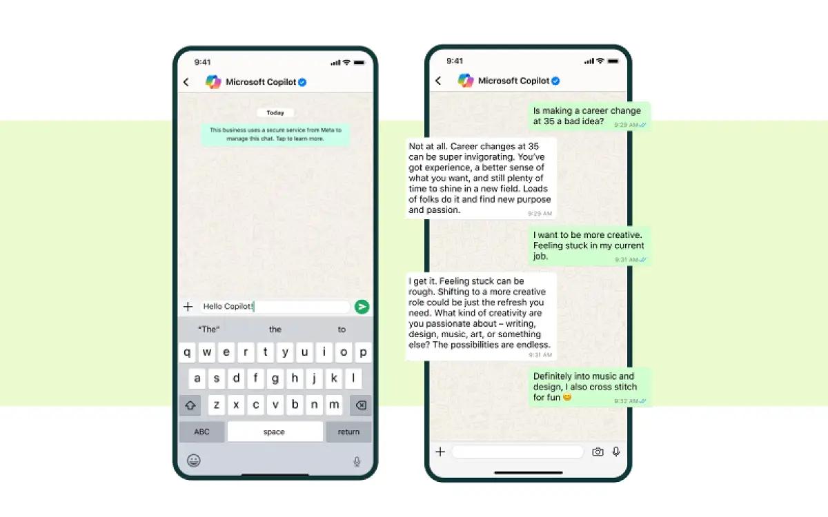 Ilustrasi Microsoft Copilot di WhatsApp (FOTO: microsoft.com)