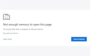 Ilustrasi error Out of Memory di Google Chrome (FOTO: Reddit)