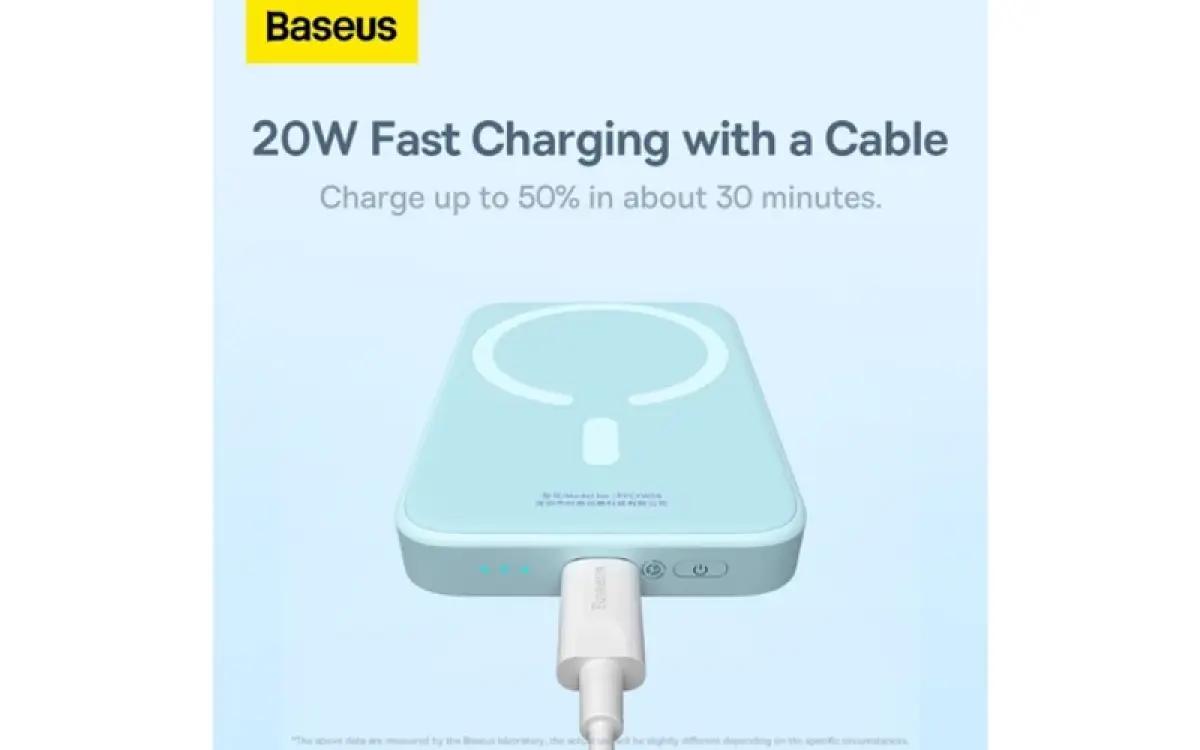 Baseus Wireless Power Bank Magnetic MagSafe 20W (FOTO: shopee)