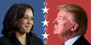 Donald Trump dan Kamala Harris, calon presiden AS dalam pemilu 2024. (Sumber: The Hill)