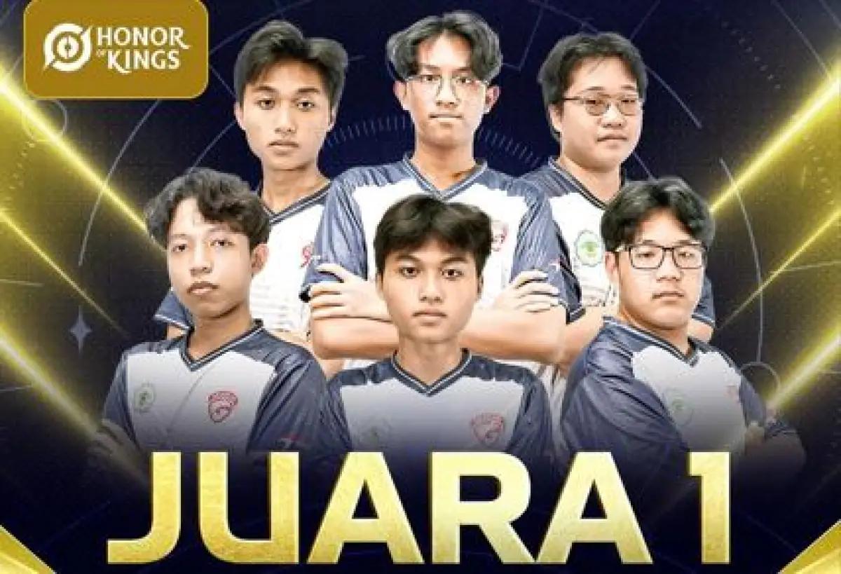 SMK Raden Umar Said Kudus menjadi juara pertama Honor of Kings Liga Esports Nasional Pelajar 2024. (FOTO: Instagram/akademi.garudaku)