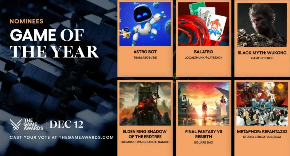 Nominasi Game of The Year 2024. (Sumber: The Game Award)