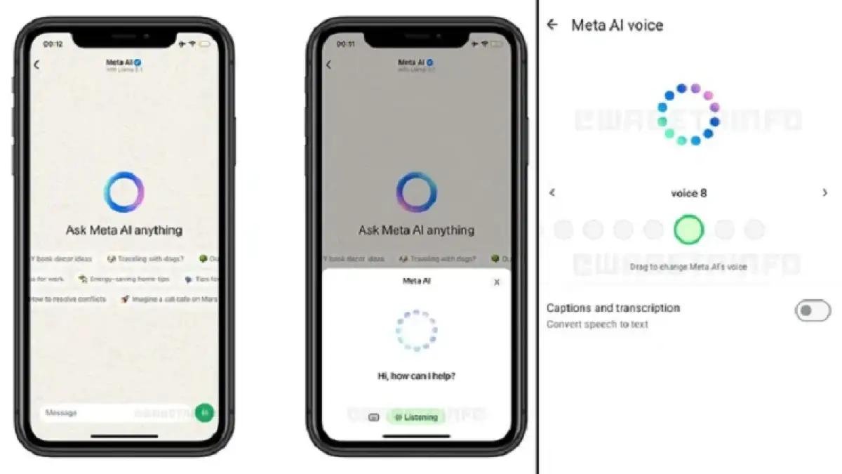 Ilustrasi penggunaan fitur Meta AI di WhatsApp (FOTO: WABetaInfo)