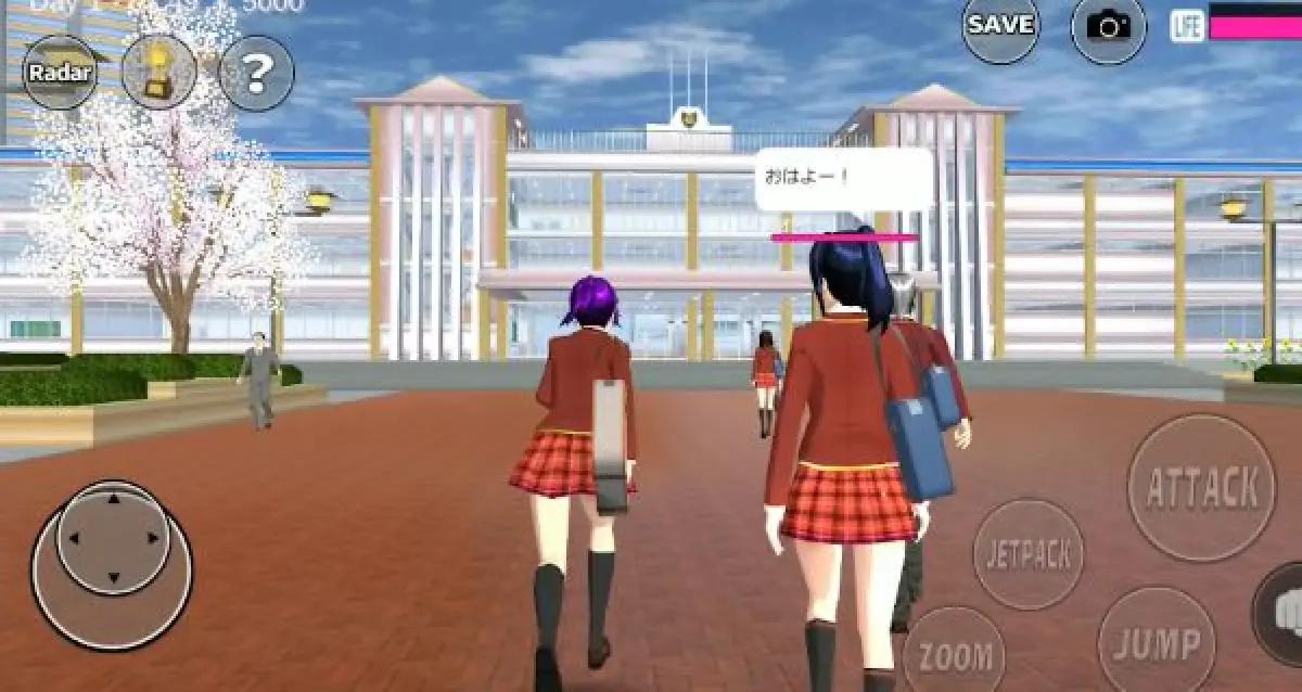 Sakura School Simulator, salah satu game open world ringan di Android. (FOTO: Dok.Googleplay)