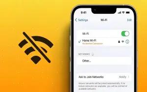 Ilustrasi WiFi yang tidak terhubung ke jaringan internet (FOTO: Guiding Tech)