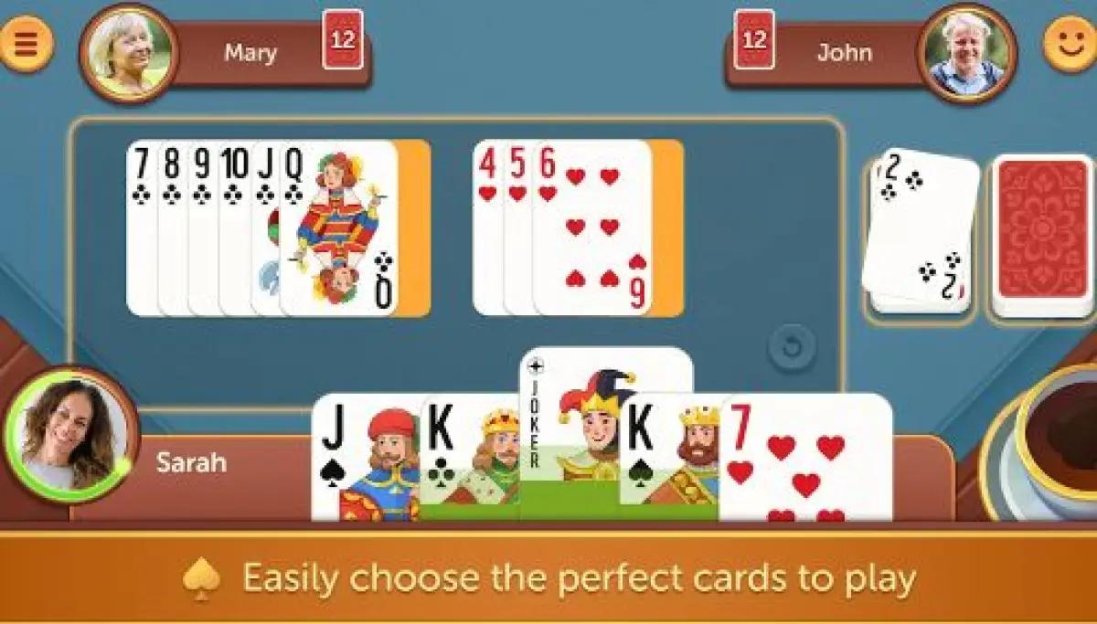 Rummy game atau permainan remi, salah satu game yang bisa menghasilkan uang. (FOTO: Dok.Googleplay)