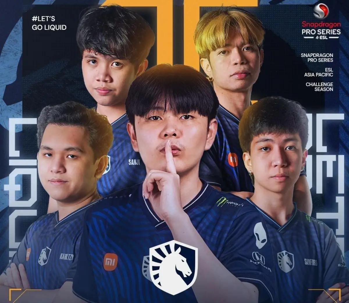 Roster Liquid PH di ESL Snapdragon Pro Series Season 6 Challenge Season (FOTO: Instagram.com/@liquid.ph)