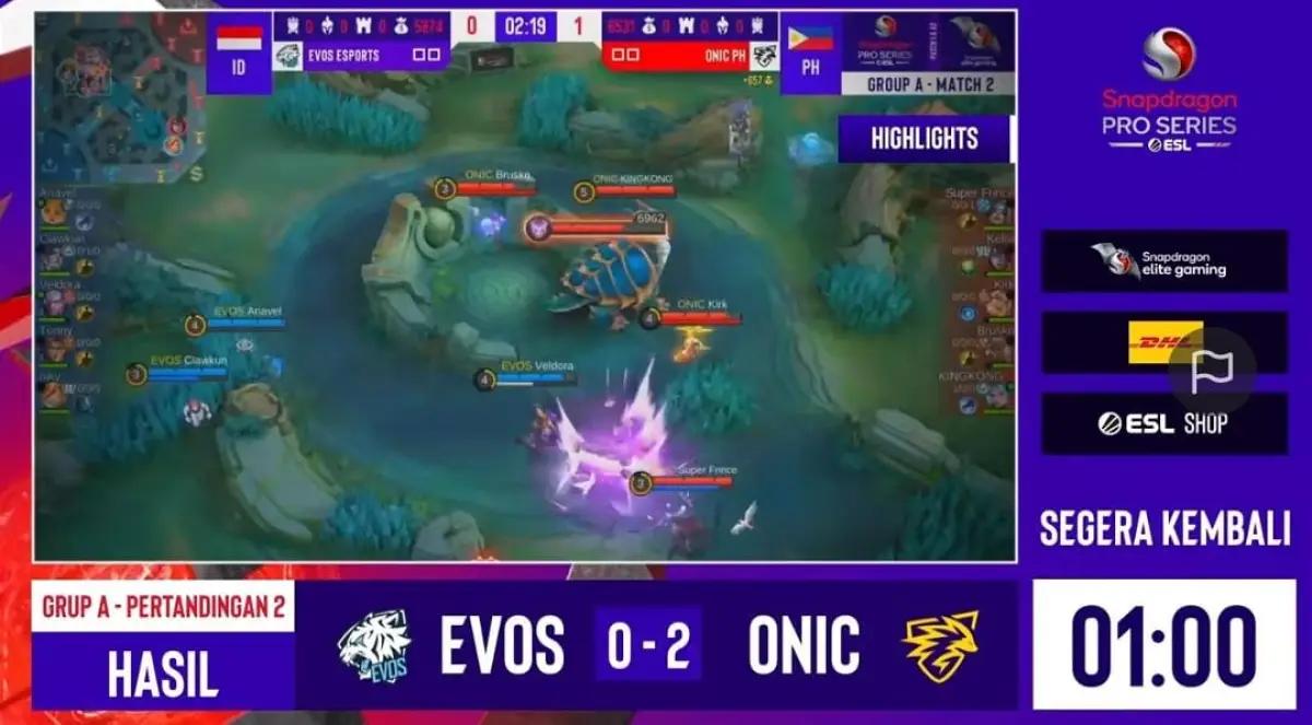 ESL Snapdragon Pro Series Season 6 Challenge Season (FOTO: Tangkap Layar Live Streaming)