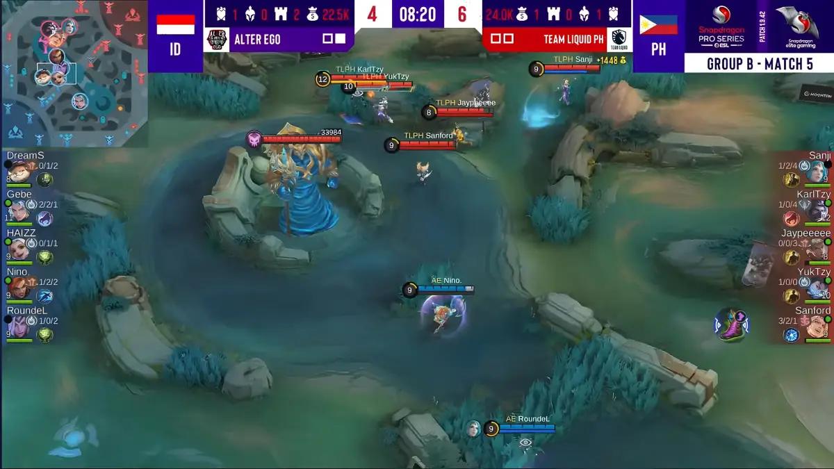 Alter Ego vs TLPH di ESL Snapdragon Season 6 (FOTO: Tangkap Layar:Youtube.com/MPL Indonesia)