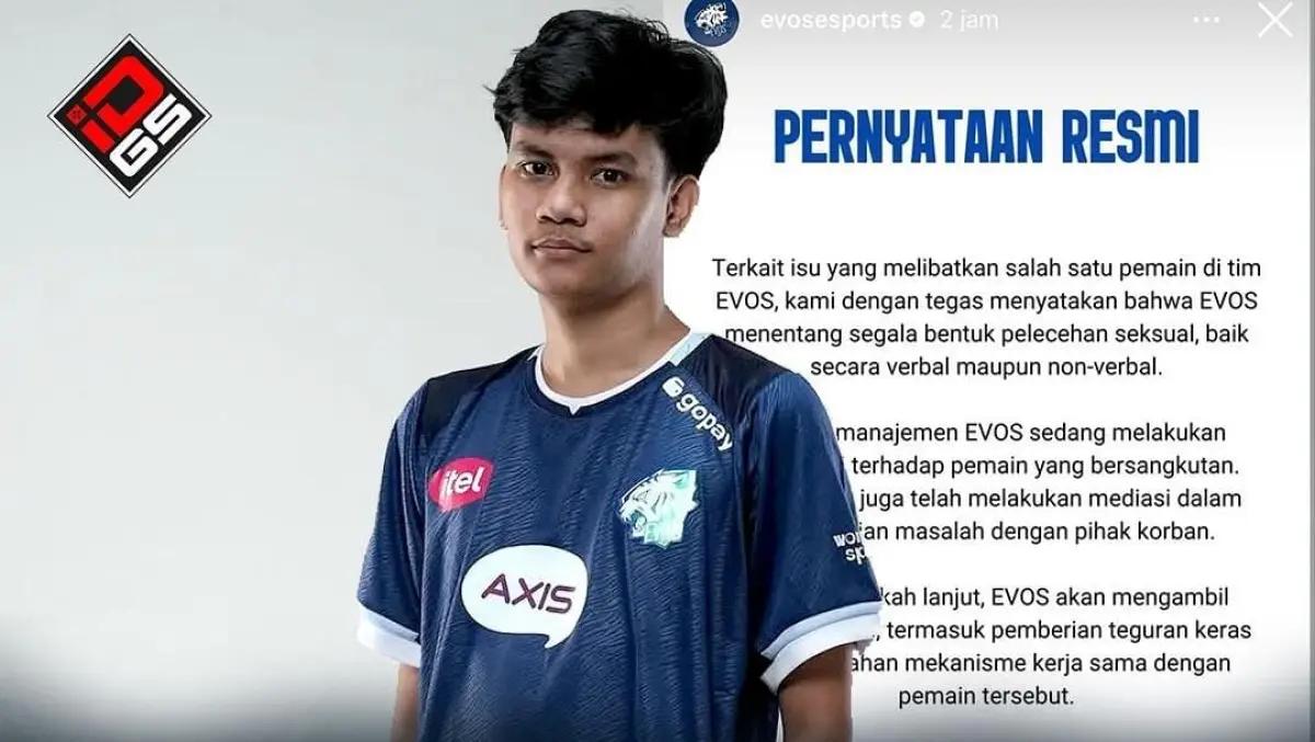 Kronologi kasus Depezett player esports Mobile Legends dari Evos (FOTO: Instagram.com/indogamers.com)