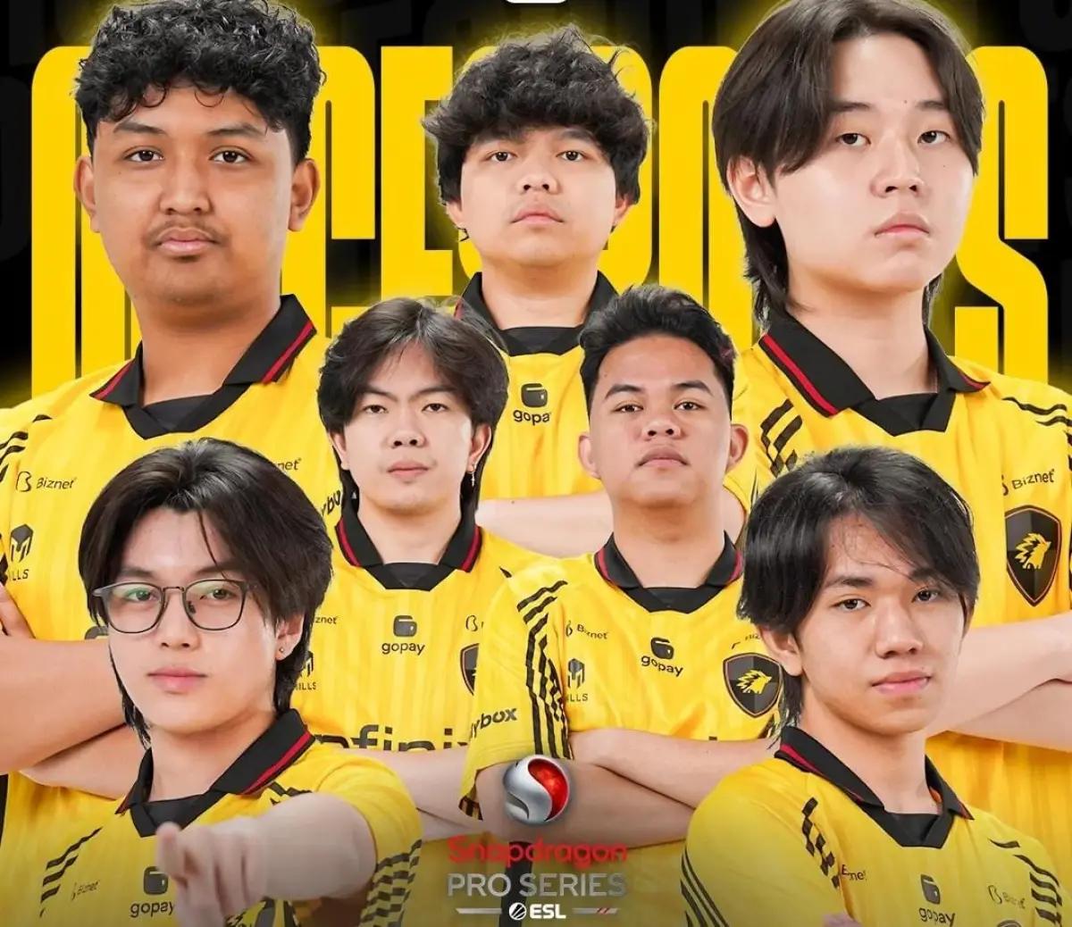 Roster ONIC Esports di ESL SPS Season 6 Challenge Finals (FOTO: Instagram.com/@onic.esports)