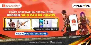 Klaim kode redeem FF melalui ShopeePay. (FOTO: ShopeePay)