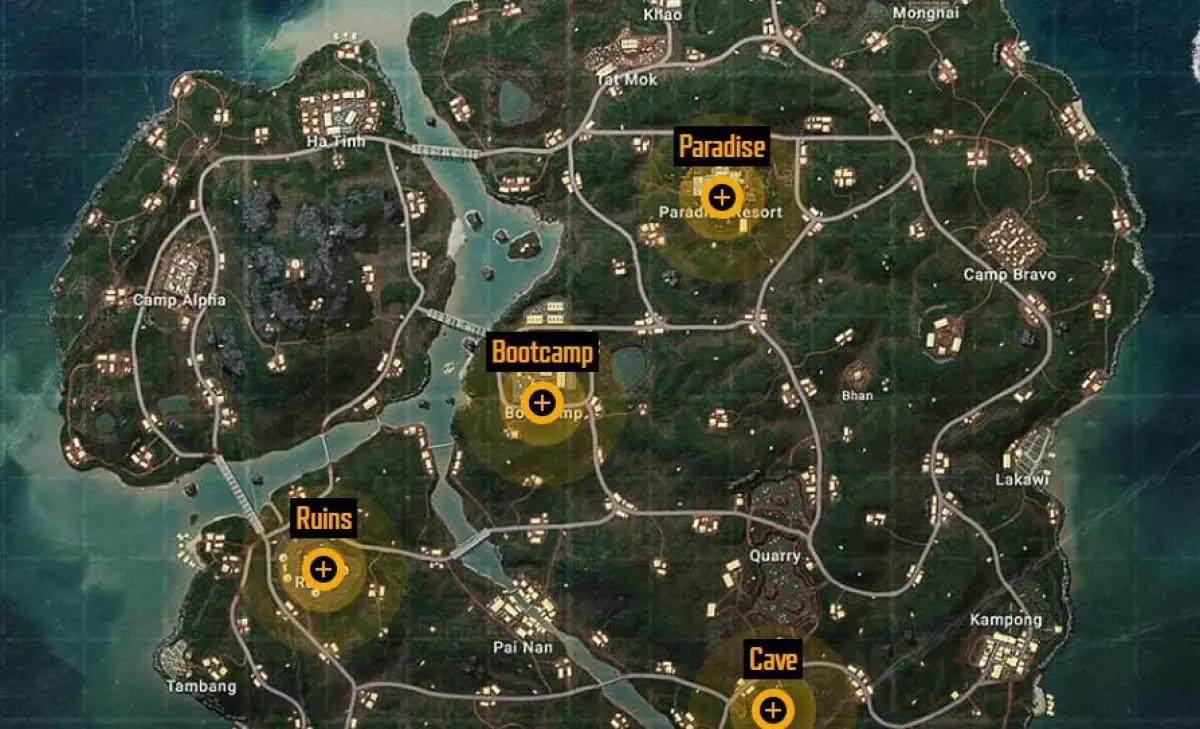 Map Sanhok. (Sumber: PUBG Mobile)