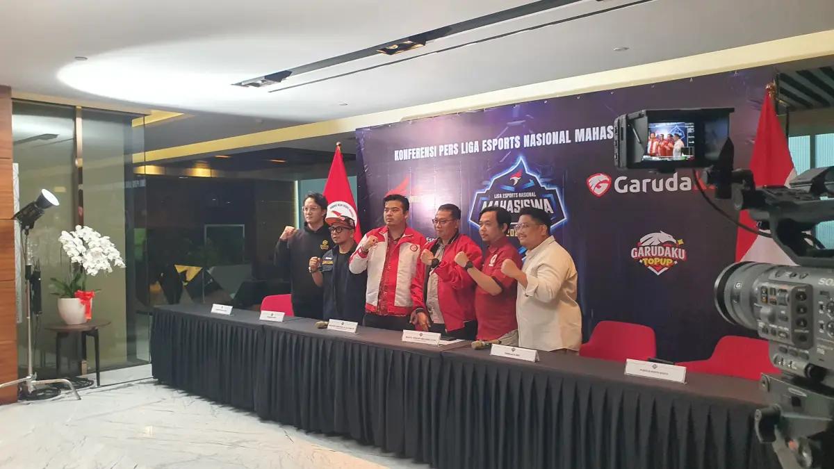 konferensi pers Liga Esports Nasional Mahasiswa 2025 (LENM 2025) di Kantor PB ESI. (FOTO: Indogamers.com/Ica Juniyanti)