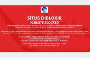 Ilustrasi situs diblokir.