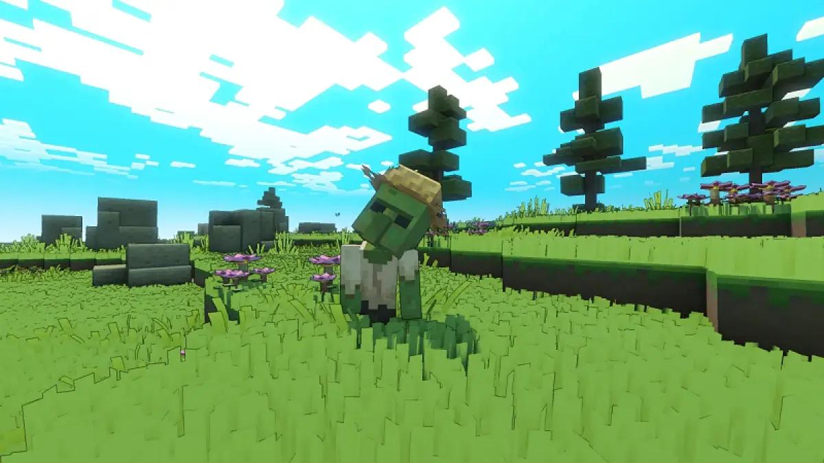 Ilustrasi zombie di Minecraft yang bisa disembuhkan. (FOTO: Minecraft)
