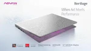Advan Workplus Heritage, laptop pertama di Indonesia dengan motif batik. (FOTO: Advan Indonesia)