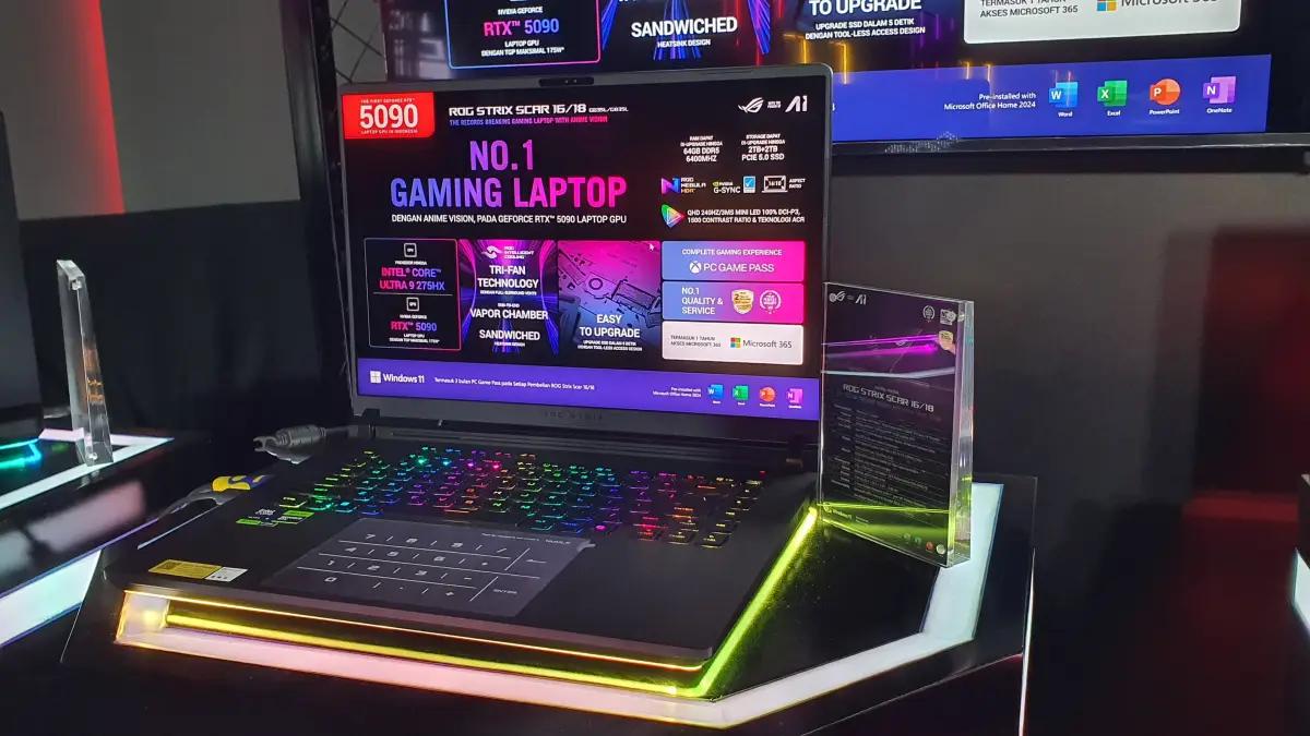 ROG Strix SCAR 16/18 (2025) Laptop Gaming Premium dengan Performa Maksimal (FOTO: Indogamers.com/Ica Juniyanti)