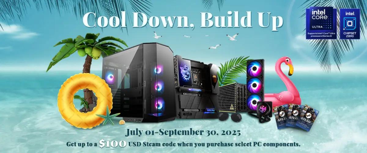 MSI Umumkan Promo Musim Panas “Cool Down, Build Up”: Dapatkan Kode Steam Gratis!(FOTO: MSI)