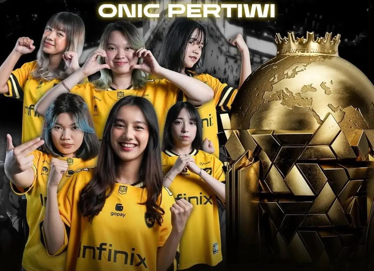 Roster ONIC Pertiwi di MWI x EWC 2025 (FOTO: Instagram.com/@onic.esports)