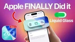 Fitur Liquid Glass Apple Diupdate! Begini Cara Pakai Toggle Baru di iOS 26.1 Beta 4 (FOTO: Fitur Liquid Glass Apple Diupdate! Begini Cara Pakai Toggle Baru di iOS 26.1 Beta 4)