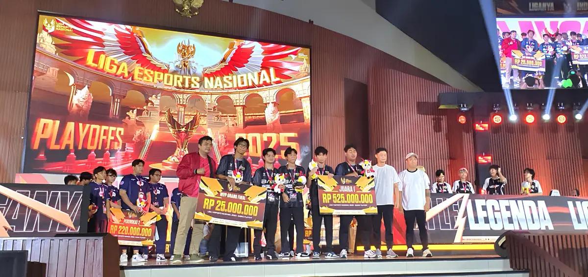 Daftar tim yang juara di Liga Esports Nasional 2025 (FOTO: Indogamers.com/Ica Juniyanti)