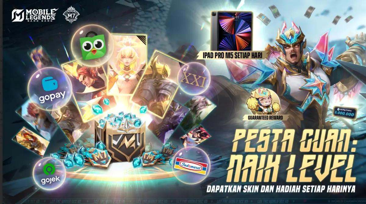 MLBB Pesta Cuan Sambut M7 Jakarta, Login Dapat iPad Pro M5 dan Emote Gatotkaca Permanen!(FOTO: MOONTON Games)