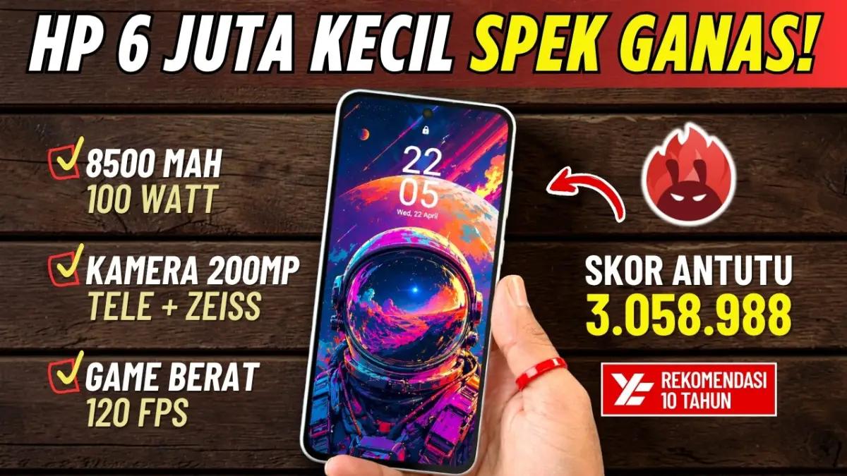 Jangan Buang Duit! Ini 5 HP 6 Jutaan Terbaik April 2026 Versi Indogamers(FOTO: YATEKNO)
