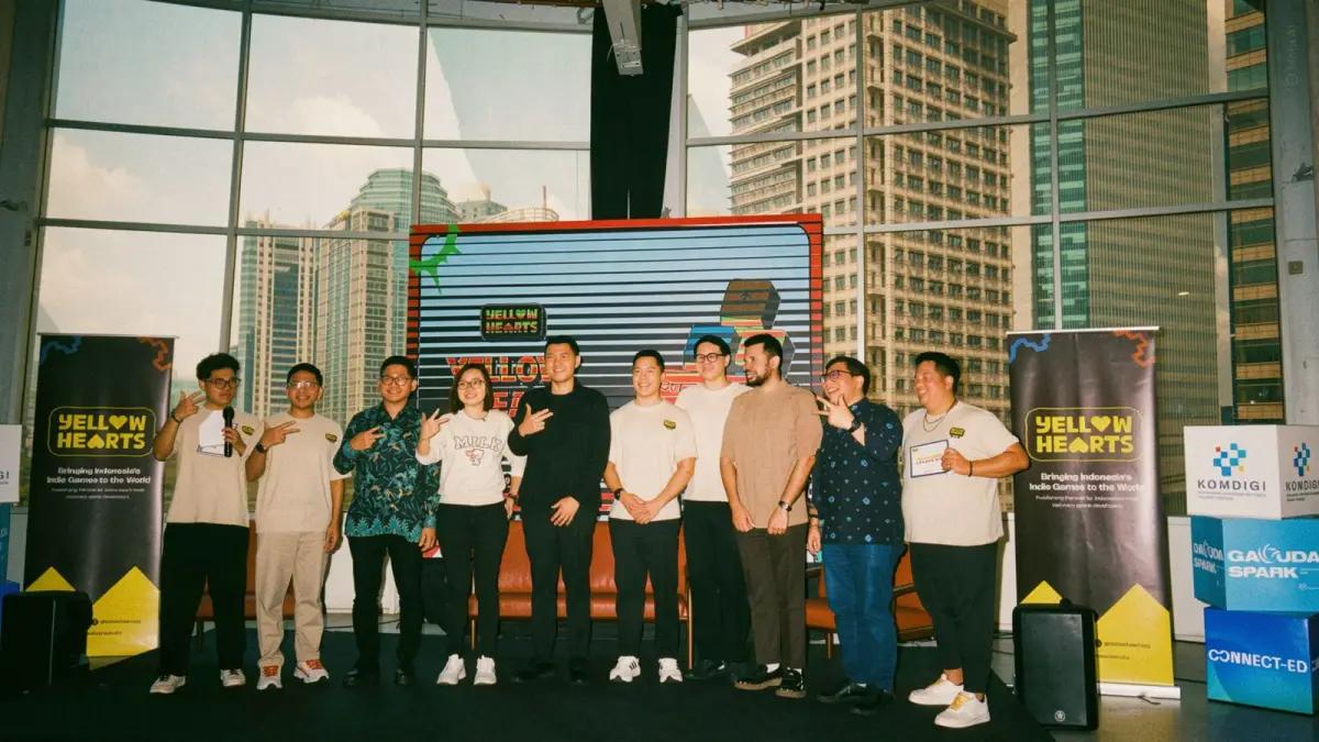 Peluncuran Yellow Hearts Publisher Indonesia Rabu, 29 April 2026, di Garuda Spark Innovation Hub, fX Sudirman, Jakarta, melalui acara Yellow Hearts Launch Day. (FOTO: Indogamers.com/Ica Juniyanti)
