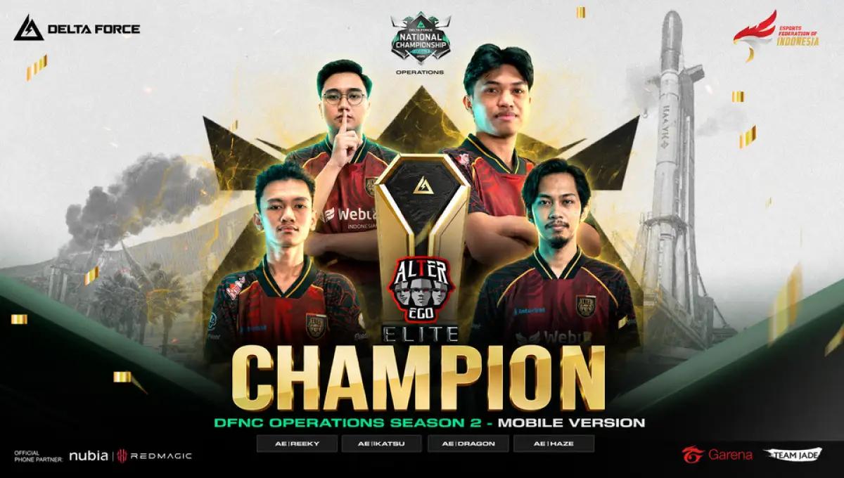 Alter Ego Elite Juara DFNC Season 2 Kategori Mobile(FOTO: Garena)