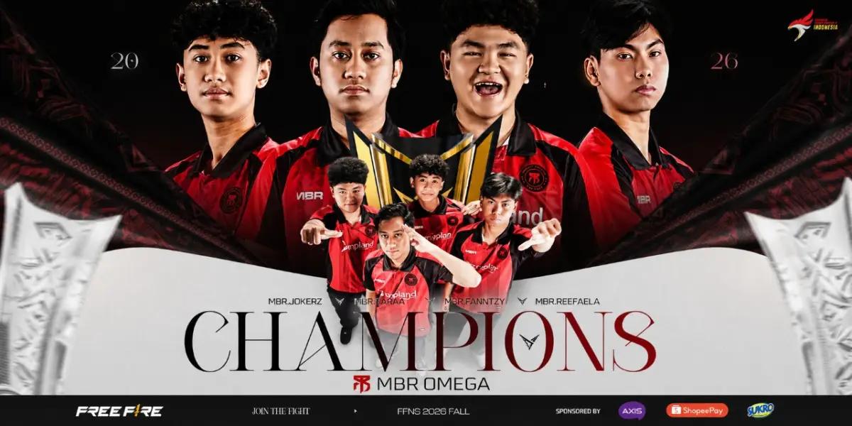 MBR Omega Juara FFNS 2026 Fall (FOTO: Dok.FreeFire)
