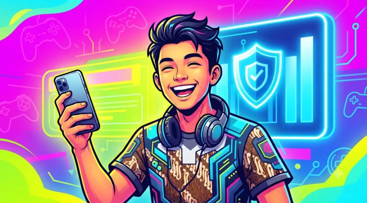 Sisa Kuota Internet Dilarang Hangus, Gamer Full Senyum(FOTO: Gemini AI)