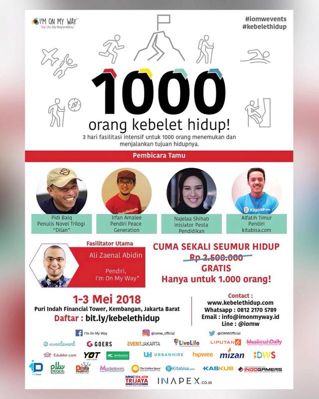 Bingung Arah Hidup? Yuk Ikut Event 1.000 Orang Kebelet Hidup! GRATIS!
