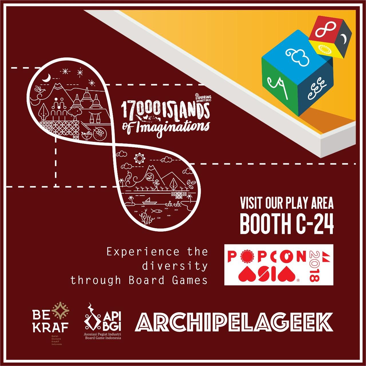 Bermain Aneka Board Game Buatan Lokal di Archipelageek Area dalam Popcon Asia 2018