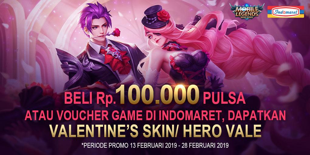 Belanja Di Indomaret ,Dapatkan Skin Edisi Valentine  MLBB
