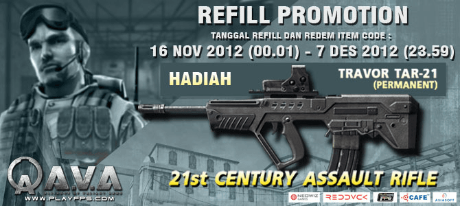 AVA Refill Promo FREE TRAVOR TAR 21