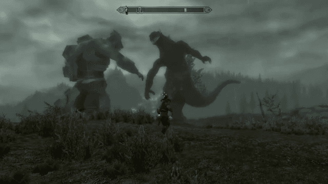 Ups, Ada Godzilla Muncul di Skyrim
