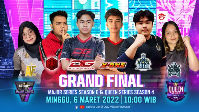 Ini Dia Tim-tim yang Akan Tampil di Grand Final CODM Major Series Season 6 dan Queen Series Season 4