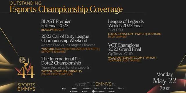 Lima Nominasi Outstanding Esports Championship Coverage Sports Emmy Awards 2023