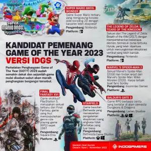 Perhelatan Penghargaan Game of The Year (GOTY) 2023 sudah semakin dekat dan sejumlah game mulai disebut-sebut akan meraih penghargaan bergengsi tersebut. (sumber: Indogamers.com) (sumber: null | foto: Ryan)