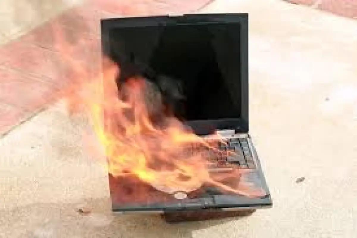 Ilustrasi laptop cepat panas.