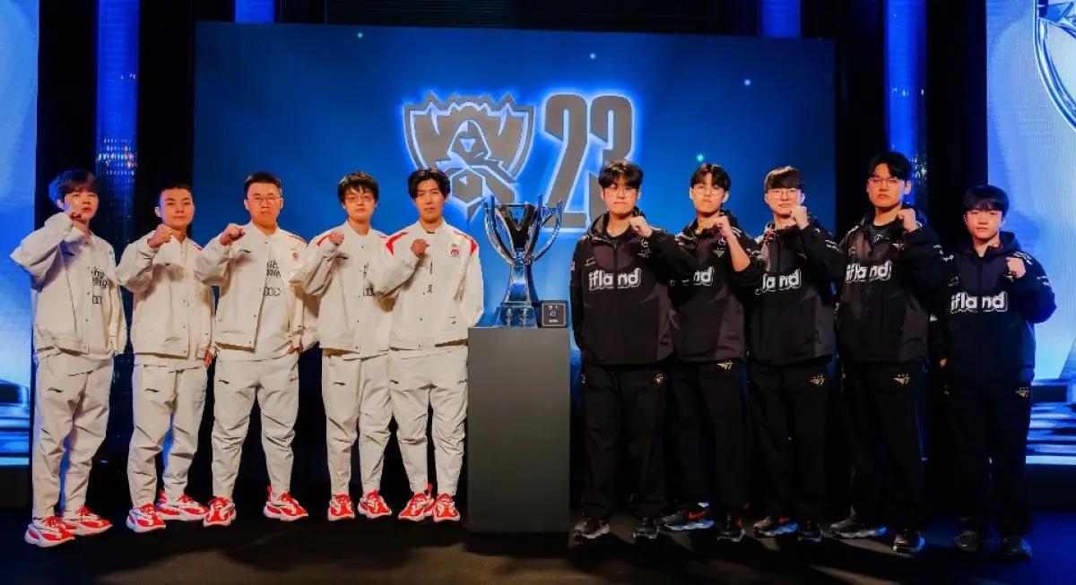 Grand Final League of Legends World Championship 2023 antara T1 dan Weibo Gaming jadi pertandingan esports jumlah penonton terbanyak sepanjang 2023. (Sumber: LoL)