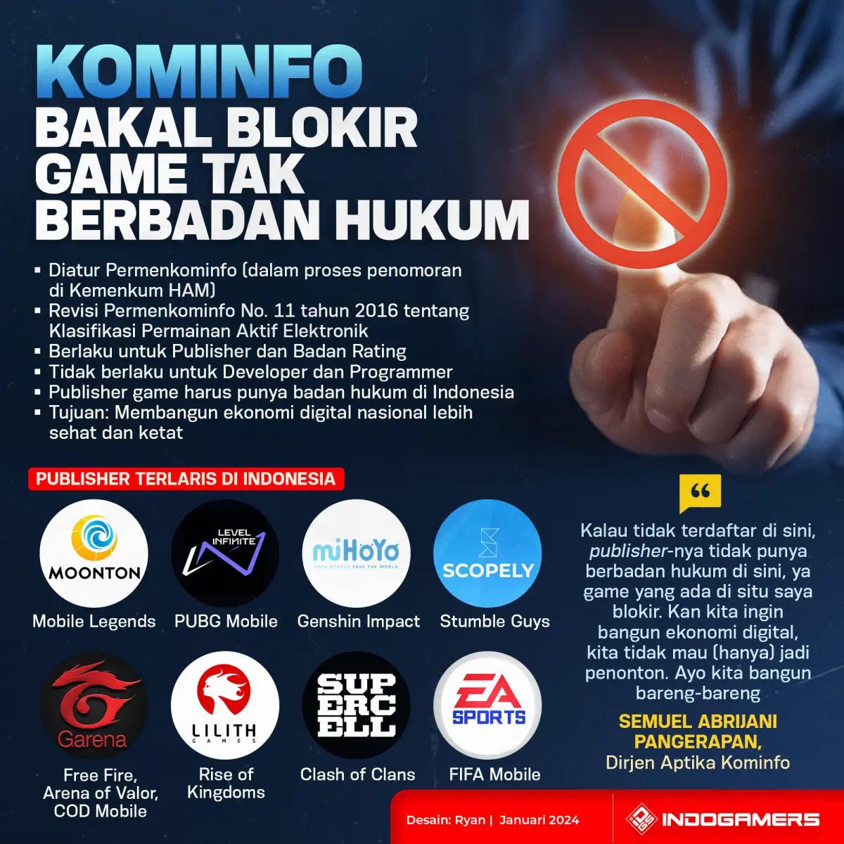 Kominfo Bakal Blokir Game Tak Berbadan Hukum (FOTO: Schnix)